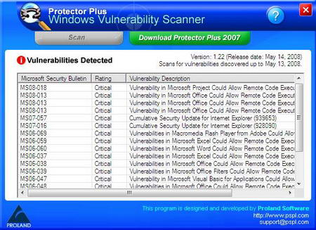 Checks your system for Windows Vulnerabilities