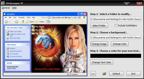 Windowpaper XP - Customize Your Windows XP Folder Background