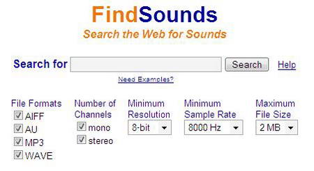 Search the Web for Sounds