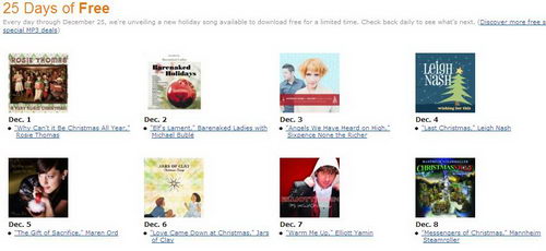 Amazon 25 Days Free Christmas Songs