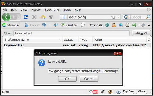 Google Search from Firefox's Address Bar