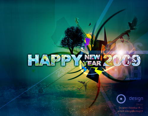 Happy New Year 2009 by zakir7
