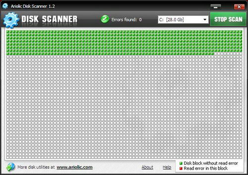 Ariolic Disk Scanner Scans Hard Drive for Read Errors