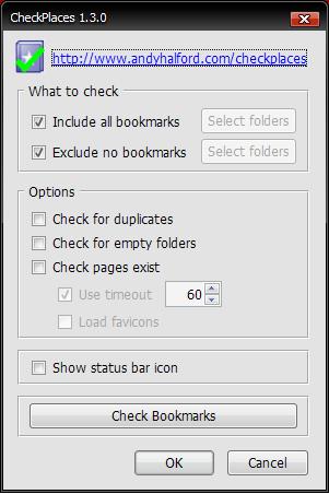 CheckPlaces Removes Duplicate and Dead Bookmarks from Firefox