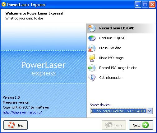 PowerLaser Express Free Portable CD and DVD Burner