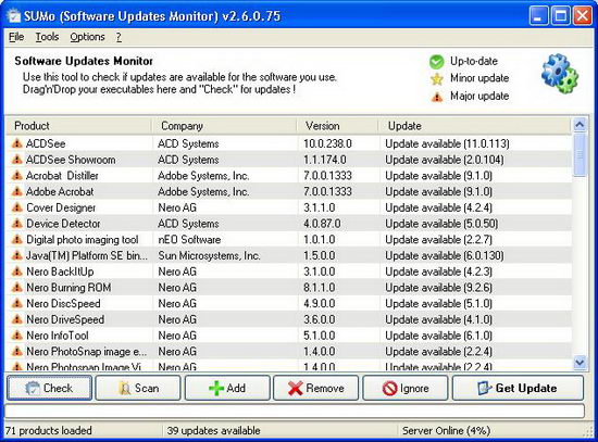 Software Update Monitor