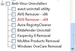 Anti-Virus Uninstallers