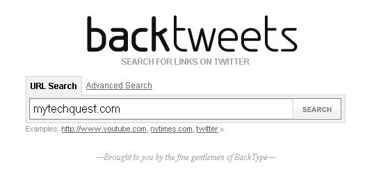 BackTwitters - Search for Links on Twitter