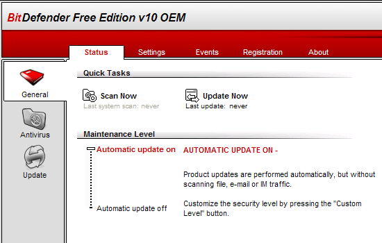 Bitdefender Antivirus 10 Free Edition