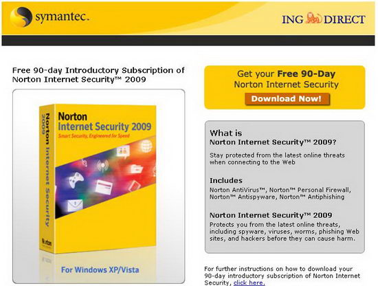 Free 90 Days License Key for Norton Internet Security 2009