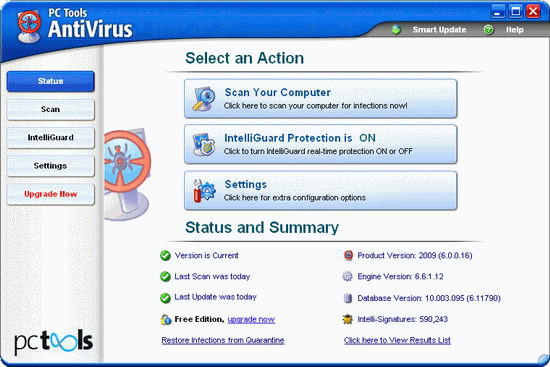 PC Tools Free Antivirus Software