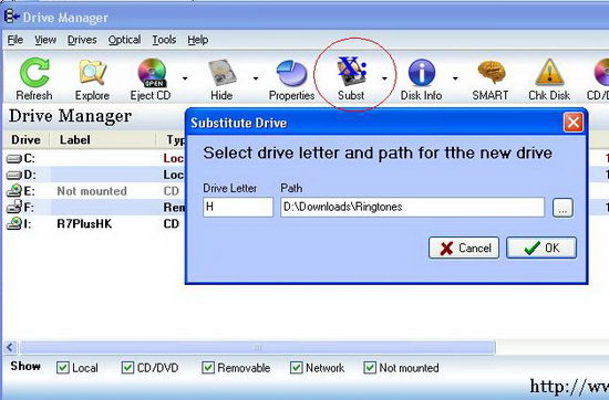 Create Drive Letter for Local Folder