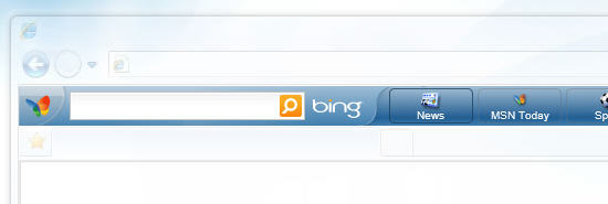 MSN Toolbar with Bing Decision Search Engine