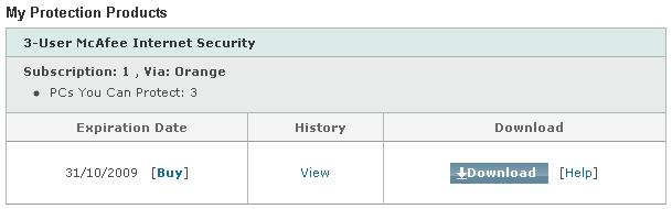 Mcafee Internet Security 2009 1-User
