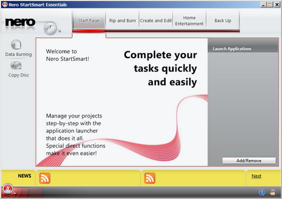 nero startsmart essentials software