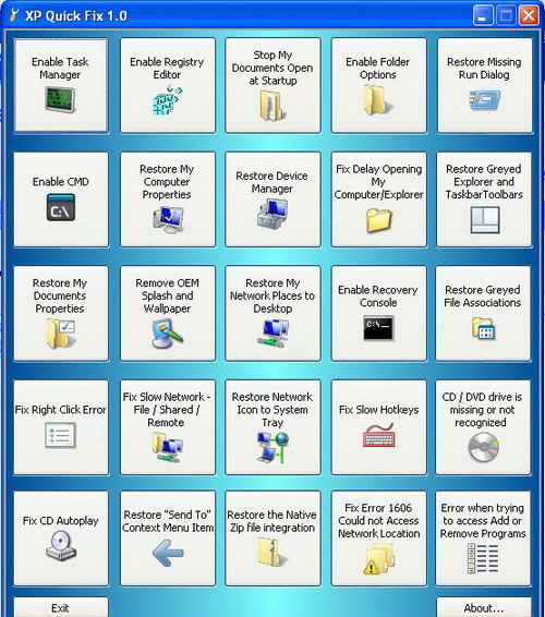 Fix 25 Common Windows XP Errors with XP Quick Fix
