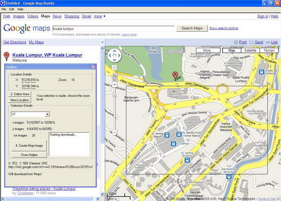 Capture and Download Maps from Google Maps with Google Map Buddy