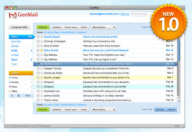Access Gmail Offline From Desktop with GeeMail