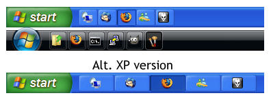 only icons in taskbar xp
