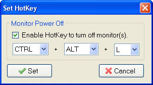 Setup Hotkey to Turn Off Monitor