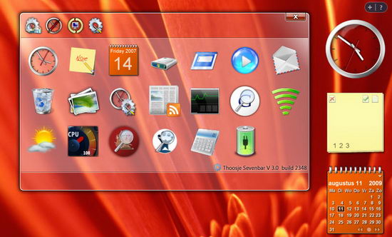 Download Windows 7 Sidebar for Windows XP and Vista