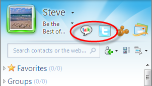 Click on the Google Talk button to sign up your Google Talk. All your Google Talk chat contacts will be loaded into the Messenger.