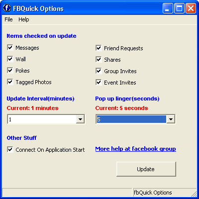 Facebook Notifier for Windows Desktop