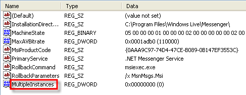 Registry Hack to Run Multiple Instances of Windows Live Messenger