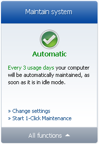 TuneUp Utilities 2010 : Maintain System