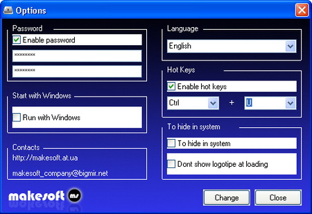 Enter Password and Set Hotkey for USB Manager