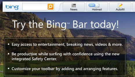 Bing Toolbar for Internet Explorer and Firefox