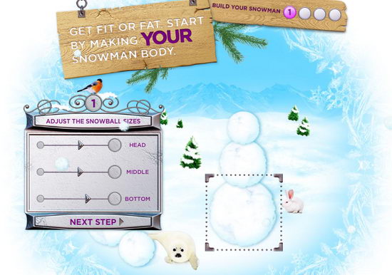 Build Your Own Snowman Christmas eCard Step 1