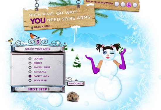 Build Your Own Snowman Christmas eCard Step 3
