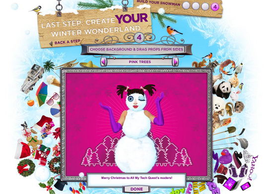 Build Your Own Snowman Christmas eCard Step 4