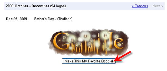 Pick Favourite Google Doodle