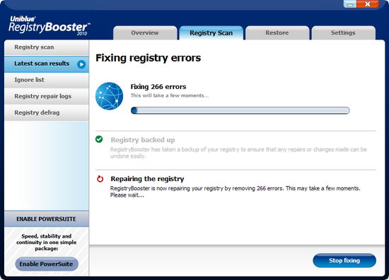 Registry Booster 2010 Repair Registry Errors