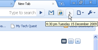 Show Analogue Clock on Google Chrome