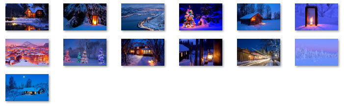 Windows 7 Christmas Theme Snowy Night Wallpapers