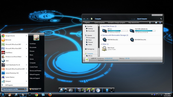 Alien ware themes windows 7 64