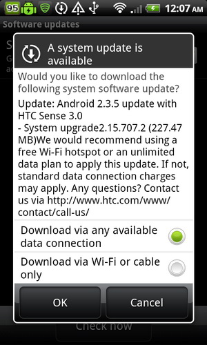 Htc desire android update 3.0