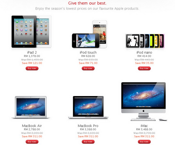 Apple Online Store - Red Friday CNY Sale 2012