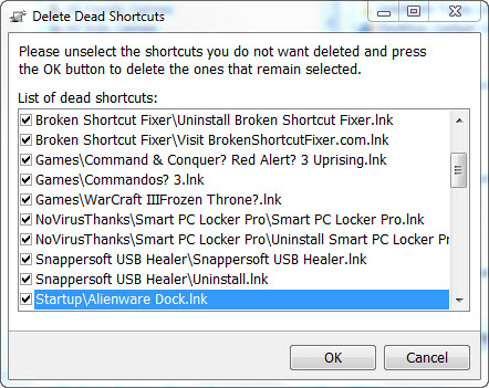Delete Dead Shortcuts in Windows Start Menu