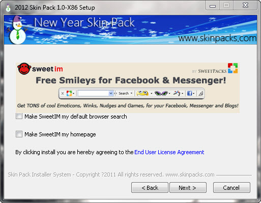 New Year 2012 Skin Pack for Windows 7