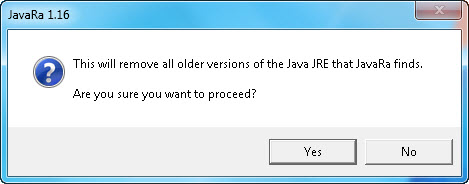 Remove Old Java Runtime Environment from Windows