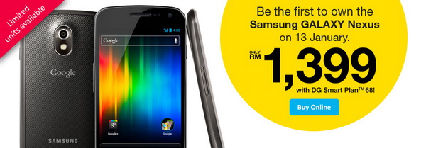 Samsung Galaxy Nexus Available at Digi Malaysia