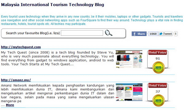 Malaysia International Tourism Technology Blog