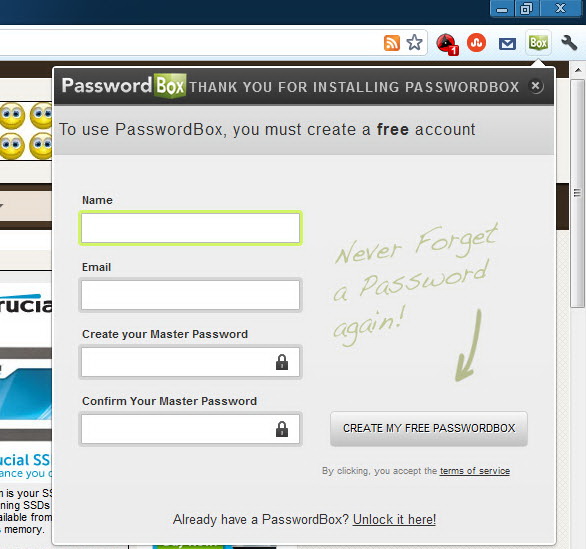 Online Password Manager for Chrome