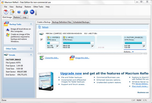 Create Hard Drive Image with Macrium Reflect Free