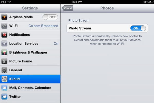 Transfer Photos Automatically from iPad to PC using iCloud