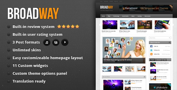 Broadway WordPress Magazine Theme